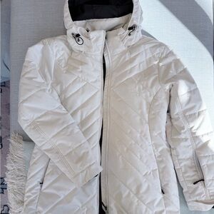 Karbon Women’s Quilted White Ski Jacket